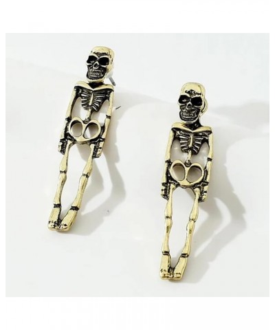 Halloween Skeleton Skull Earrings for Women Bling Rhinestone Crystal Gothic Skull Earring Halloween Theme Jewelry Gift Charm ...