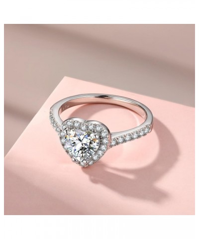 S925 Sterling Silver Women's Wedding Ring 8A Grade Ice Flower Zirconia Full Diamond Love High Carbon Diamond Ring Fashion Shi...