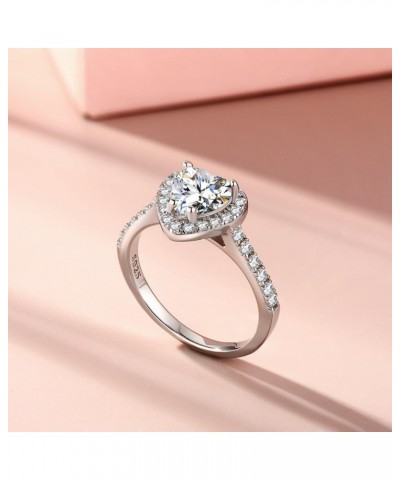 S925 Sterling Silver Women's Wedding Ring 8A Grade Ice Flower Zirconia Full Diamond Love High Carbon Diamond Ring Fashion Shi...