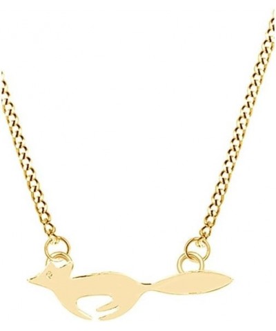 Jewel Zone US 14k Gold Over Sterling Silver Running Fox Pendant Necklace yellow-gold-plated-silver $15.58 Necklaces