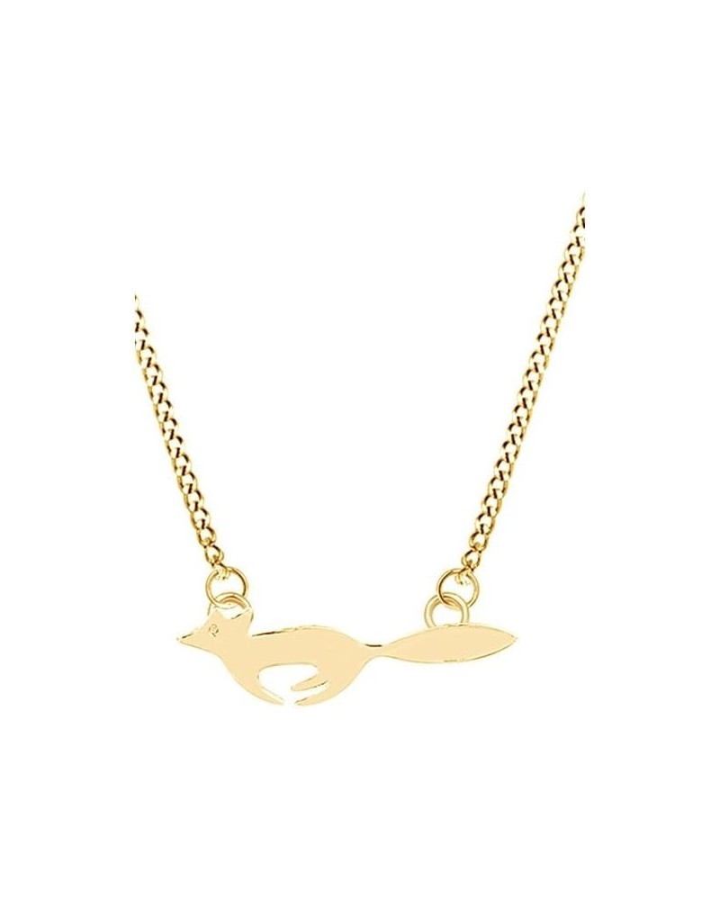 Jewel Zone US 14k Gold Over Sterling Silver Running Fox Pendant Necklace yellow-gold-plated-silver $15.58 Necklaces