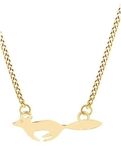 Jewel Zone US 14k Gold Over Sterling Silver Running Fox Pendant Necklace yellow-gold-plated-silver $15.58 Necklaces