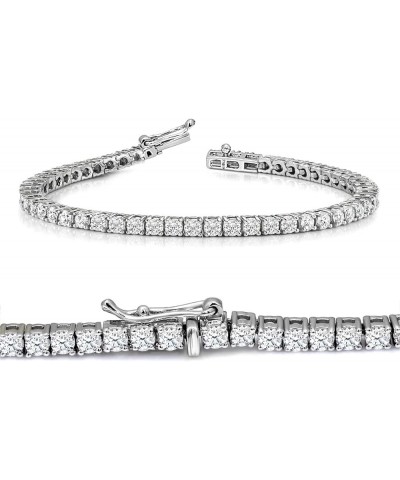 IGI/EGL Certified Lab Grown Diamond Tennis Bracelet | 1 Carat - 10 carat In 14K White, Yellow & Rose Gold 7 Inches Diamond Br...