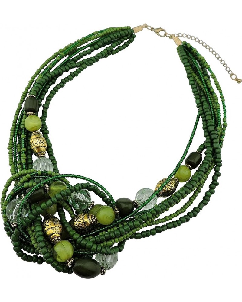 Seed Beads Multilayer Statement Women Strand Collar Necklace 345-gren $11.59 Necklaces