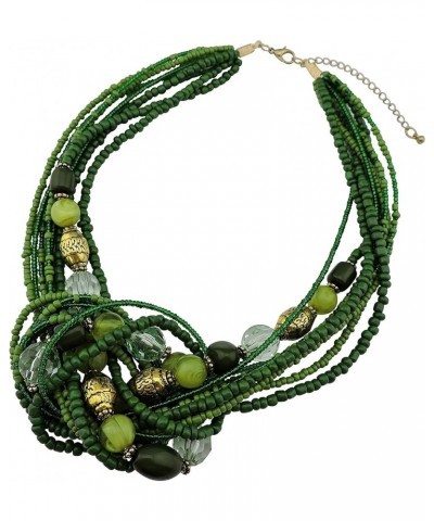 Seed Beads Multilayer Statement Women Strand Collar Necklace 345-gren $11.59 Necklaces