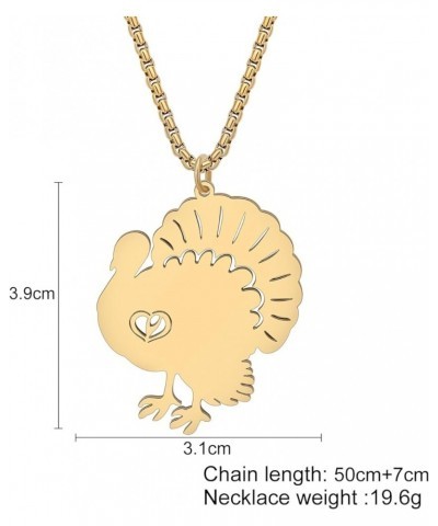 Enamel Alloy Rhinestone Chicken Necklace Hen Rooster Pendant Chain Fashion Jewelry Novelty Gifts For Women Girls Ladies Turke...