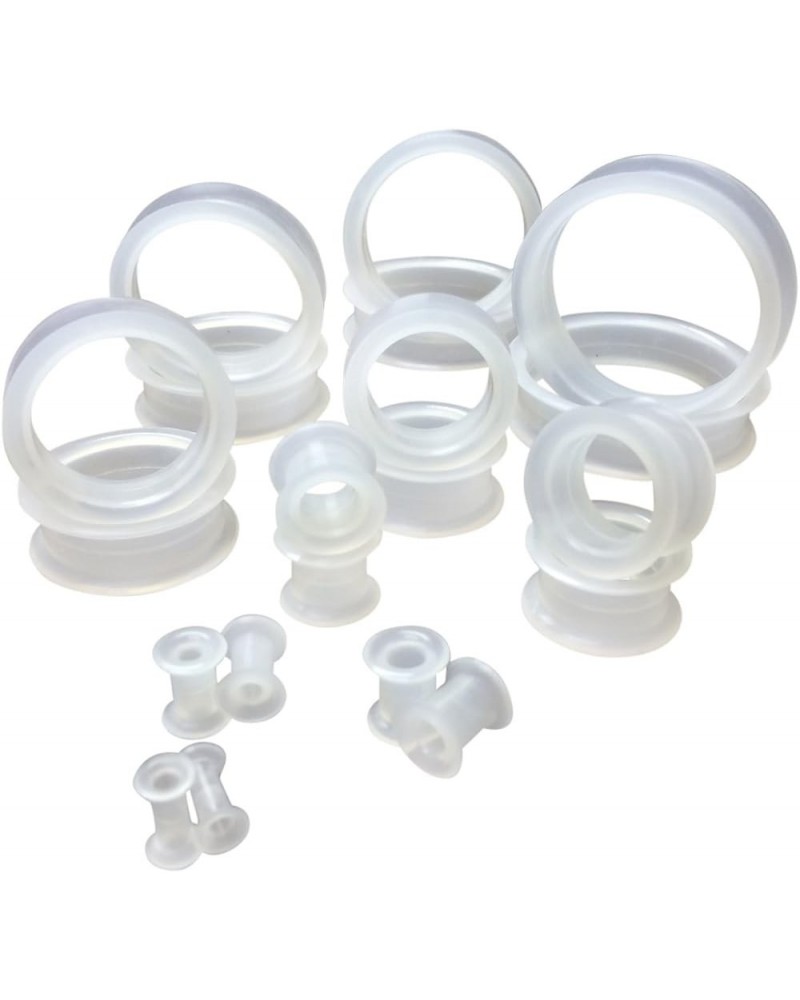 Pair of Clear Soft Silicone Ear Tunnels Plugs - up to Size 50mm! 00g (10mm) $9.30 Body Jewelry