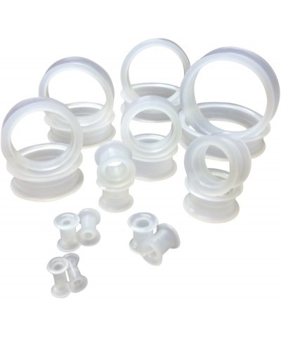 Pair of Clear Soft Silicone Ear Tunnels Plugs - up to Size 50mm! 00g (10mm) $9.30 Body Jewelry