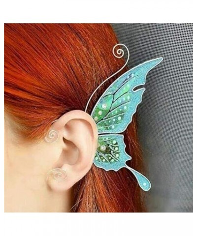 Butterfly Wings Elf Wings Earrings Ear Clips, Exquisite Fairy Tale Iridescent Butterfly Wings Elf Wings Earrings Ear Clips, E...