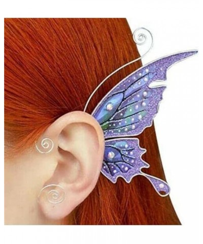 Butterfly Wings Elf Wings Earrings Ear Clips, Exquisite Fairy Tale Iridescent Butterfly Wings Elf Wings Earrings Ear Clips, E...