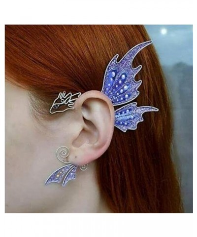 Butterfly Wings Elf Wings Earrings Ear Clips, Exquisite Fairy Tale Iridescent Butterfly Wings Elf Wings Earrings Ear Clips, E...