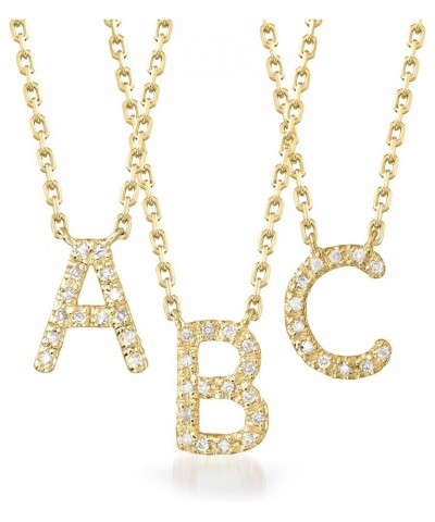 Diamond-Accented Initial Necklace in 18kt Gold Over Sterling 16-inch (R) $38.54 Necklaces