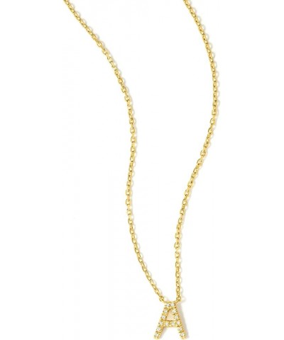 Diamond-Accented Initial Necklace in 18kt Gold Over Sterling 16-inch (R) $38.54 Necklaces