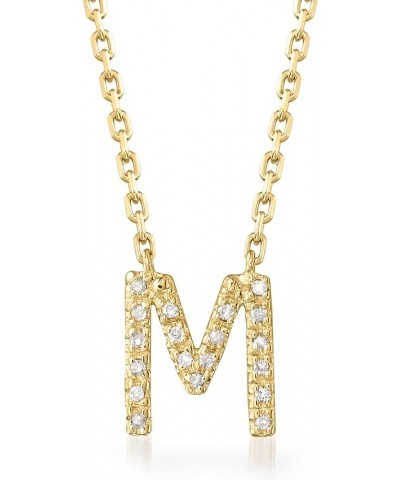 Diamond-Accented Initial Necklace in 18kt Gold Over Sterling 16-inch (R) $38.54 Necklaces