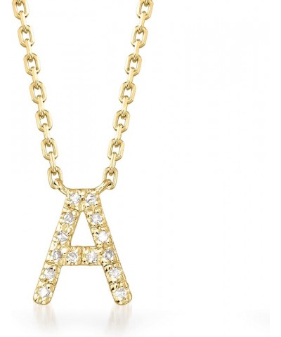 Diamond-Accented Initial Necklace in 18kt Gold Over Sterling 16-inch (R) $38.54 Necklaces