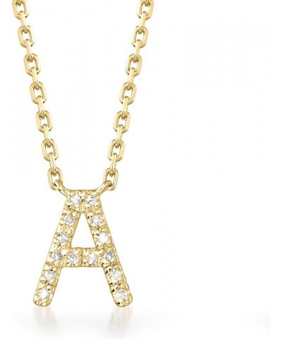 Diamond-Accented Initial Necklace in 18kt Gold Over Sterling 16-inch (R) $38.54 Necklaces