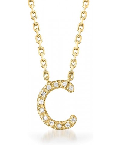 Diamond-Accented Initial Necklace in 18kt Gold Over Sterling 16-inch (R) $38.54 Necklaces