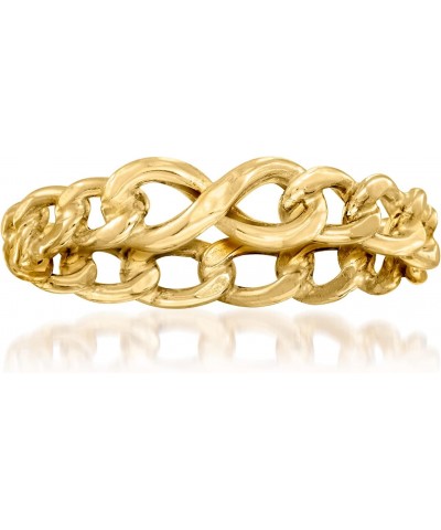 Ross-Simons Italian 14kt Yellow Gold Infinity Symbol Curb-Link Ring. Size 8 $66.65 Rings