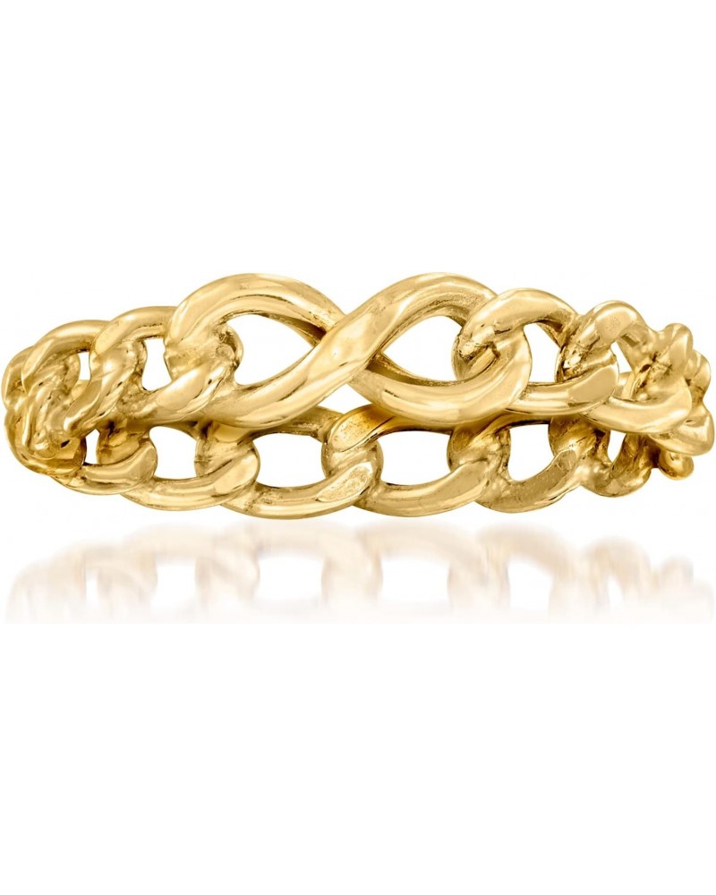 Ross-Simons Italian 14kt Yellow Gold Infinity Symbol Curb-Link Ring. Size 8 $66.65 Rings