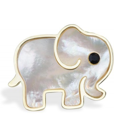 Cute Mother and Baby Elephants Brooch Pins Crystal Rhinestone Animal Kingdom Breastpin Broach Shell Elephant $12.09 Brooches ...