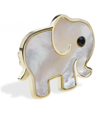 Cute Mother and Baby Elephants Brooch Pins Crystal Rhinestone Animal Kingdom Breastpin Broach Shell Elephant $12.09 Brooches ...