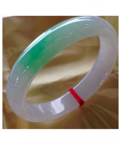 58mm Natural Burmese Ice Violet Spring Sun Green Jade Bracelet For Women Gift $48.45 Bracelets