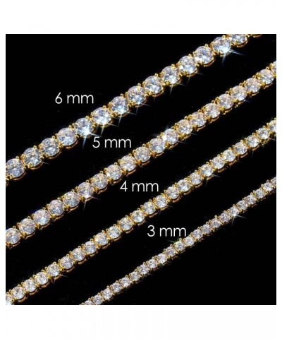 Tennis Bracelet Iced Out Diamond Bracelet Prong-Setting 5A Cubic Zirconia Bracelet for Men Women 3mm 4mm 5mm 6mm, 6.5/7/8/9 I...