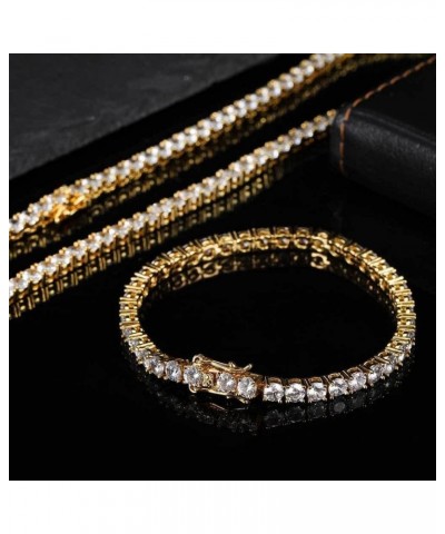 Tennis Bracelet Iced Out Diamond Bracelet Prong-Setting 5A Cubic Zirconia Bracelet for Men Women 3mm 4mm 5mm 6mm, 6.5/7/8/9 I...