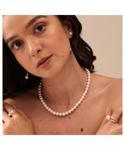 925 Sterling Silver Necklace | Round Pearl Choker Necklace for Women Teen 16 Inches | Jewelry for Women $13.63 Necklaces