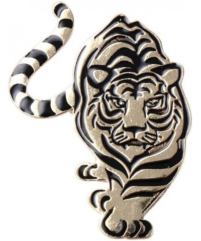 Antique Gold Silver Tiger Brooch Animal Enamel Pins Wildlife Tiger Brooches for Men Women Birthday Souvenirs Gifts gold $4.79...