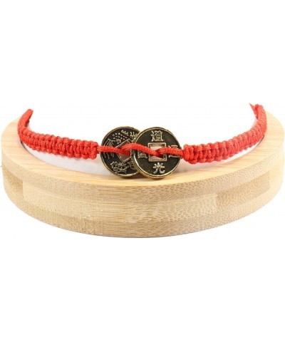 Red String Chinese feng shui Coins Adjustable Bracelets - One Size fits Most Adults $9.59 Bracelets