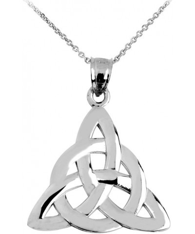 925 Sterling Silver Traditional Celtic Trinity Knot Pendant Necklace - Choice of Style 16" Chain $7.64 Pendants