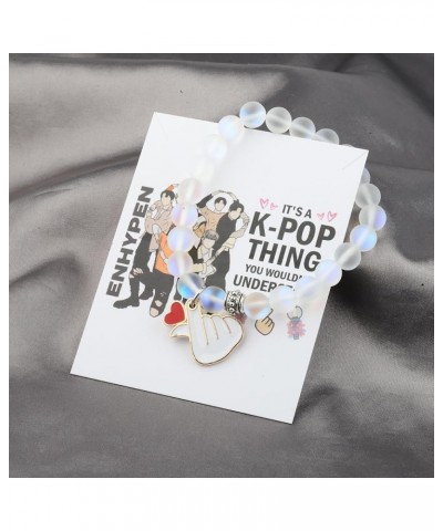 K-POP Merch It's A K-POP Thing EN Album Lrrics Finger Heart Love Necklace It's A K-POP Thing Music Lover Gifts ENFingerBracel...