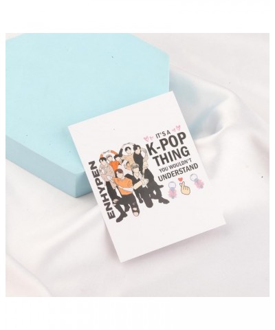 K-POP Merch It's A K-POP Thing EN Album Lrrics Finger Heart Love Necklace It's A K-POP Thing Music Lover Gifts ENFingerBracel...