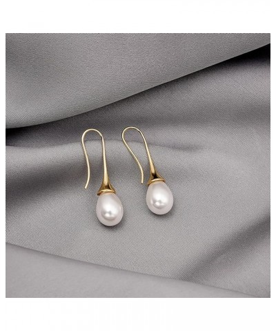 Pearl Earrings for Women Pearl Dangle Earrings Big Pearl Earrings Pearl Hoop Earrings Pearl Stud Earrings Wedding Prom Earrin...