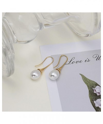 Pearl Earrings for Women Pearl Dangle Earrings Big Pearl Earrings Pearl Hoop Earrings Pearl Stud Earrings Wedding Prom Earrin...