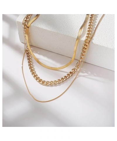 Layered Paperclip Chain Necklace for Women Trendy Gold Snake Chain Necklace Silver Paper Clip Necklace Chunky Heart Pendant N...