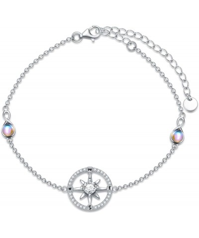 Compass Bracelet for Women s925 Sterling Silver I'd be Lost without You Endless Love Infinity Bracelets Jewelry Birthday Grad...