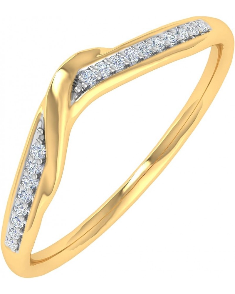 0.05 Carat Diamond Wedding Anniversary Ring in 10K Gold Yellow Gold $57.50 Rings