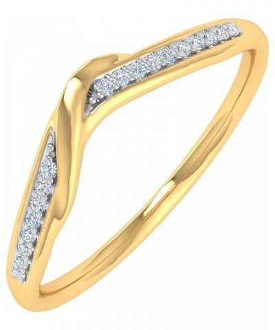 0.05 Carat Diamond Wedding Anniversary Ring in 10K Gold Yellow Gold $57.50 Rings