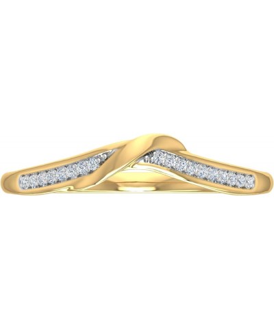 0.05 Carat Diamond Wedding Anniversary Ring in 10K Gold Yellow Gold $57.50 Rings