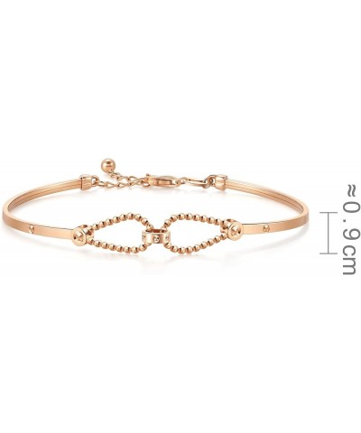 18K Rose Gold Bangle for Women 92548K 08 Wrist size 15 - 16cm $238.00 Bracelets