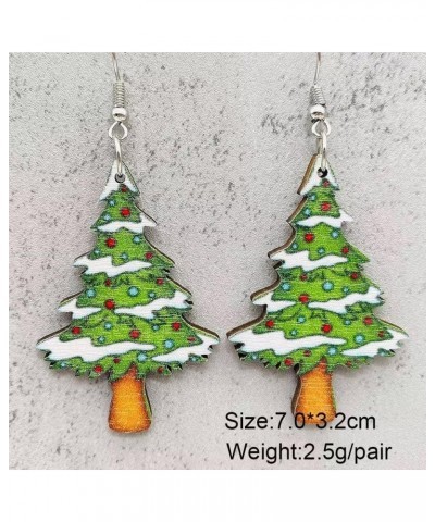 2 Pair Wooden Christmas Earrings Gift Earrings Socks Earrings Snowman Earrings Gingerbread Human Earrings Christmas Tree Earr...