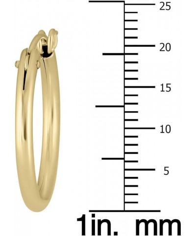 14K Yellow Gold Filled Hoop Earrings (12mm - 76mm) 22mm $27.47 Earrings