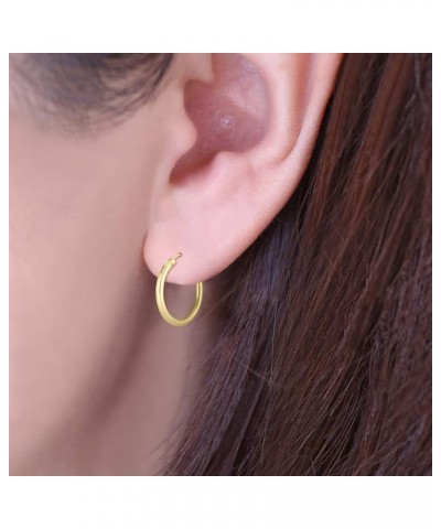 14K Yellow Gold Filled Hoop Earrings (12mm - 76mm) 22mm $27.47 Earrings