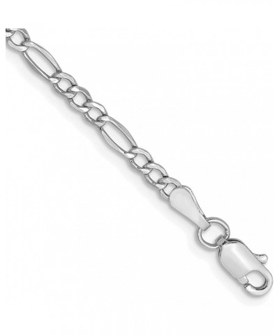 14K White Gold 2.5mm Semi-Solid Figaro with Lobster Lock Chain -7.0" 8.0" 9.0" 10.0 7.0 Inches $68.54 Necklaces