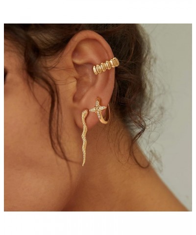 Women Ear Cuff Earring Gold Non Pierced Ear Cartilage Clip on Wrap Hoop 14K Gold Filled Tiny Boho Beach Simple Minimalist Del...