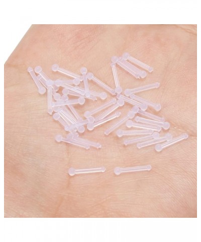 18G 20G 22G Clear Nose Studs Bioflex Nose Rings Retainer Acrylic Nose Rings for Work Spacer Plastic Nose Rings Retainer 2mm T...