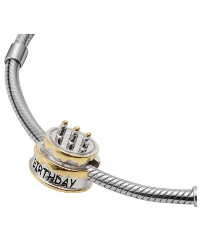 Happy Birthday Cake Gift 925 Sterling Silver Charm Bead For Pandora & Similar Charm Bracelets or Necklaces $18.80 Bracelets