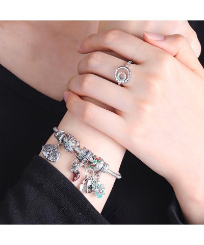 VTI 925 Sterling Silver Sparkling Snake Bracelet Charm Beads DIY Women Design KTB003 18cm $12.50 Bracelets